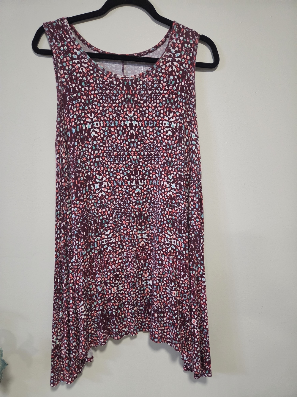 Decree Maroon Printed Sleeveless Midi Dress